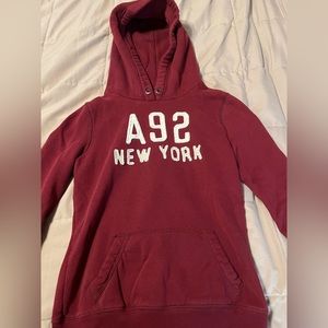 Abercrombie kids dark red hooded sweatshirt.